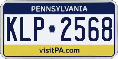 PA license plate KLP2568