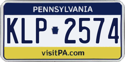 PA license plate KLP2574