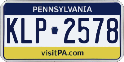 PA license plate KLP2578