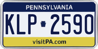 PA license plate KLP2590