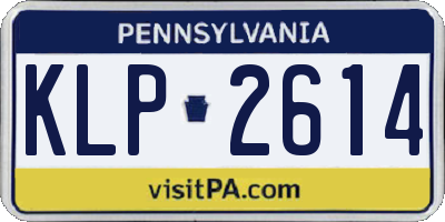 PA license plate KLP2614