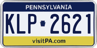 PA license plate KLP2621
