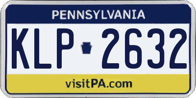 PA license plate KLP2632