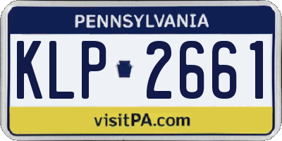 PA license plate KLP2661