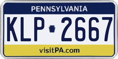 PA license plate KLP2667