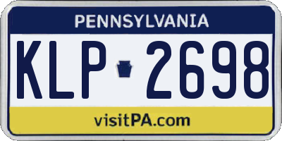 PA license plate KLP2698