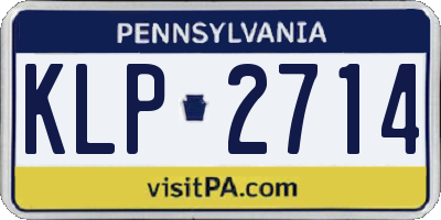 PA license plate KLP2714