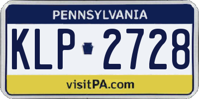 PA license plate KLP2728