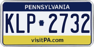 PA license plate KLP2732