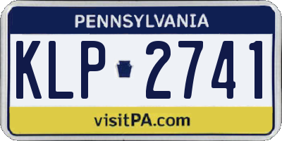 PA license plate KLP2741