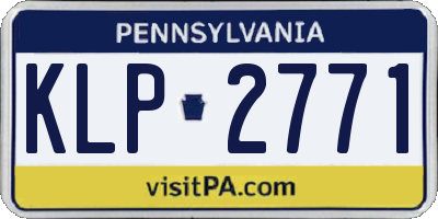 PA license plate KLP2771