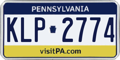 PA license plate KLP2774