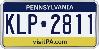 PA license plate KLP2811