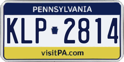 PA license plate KLP2814