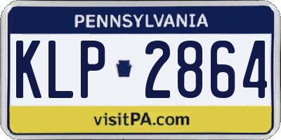 PA license plate KLP2864
