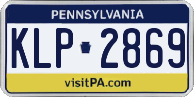 PA license plate KLP2869