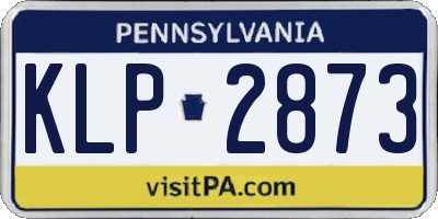 PA license plate KLP2873