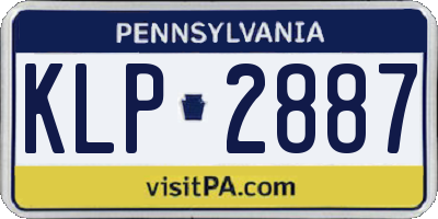 PA license plate KLP2887