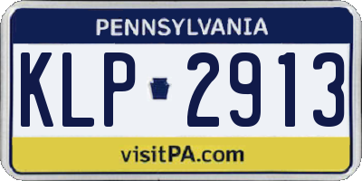 PA license plate KLP2913