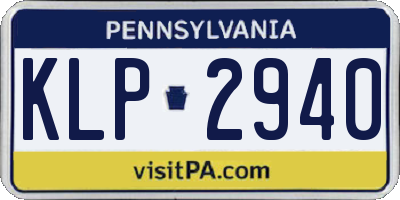 PA license plate KLP2940