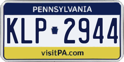 PA license plate KLP2944