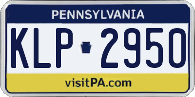 PA license plate KLP2950