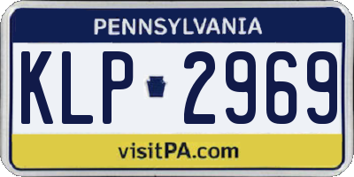 PA license plate KLP2969