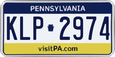 PA license plate KLP2974