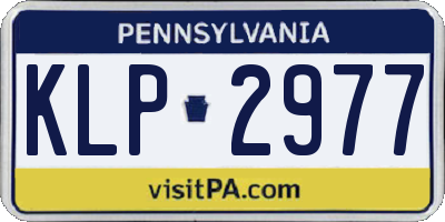 PA license plate KLP2977