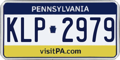 PA license plate KLP2979