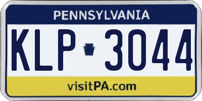 PA license plate KLP3044