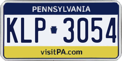 PA license plate KLP3054