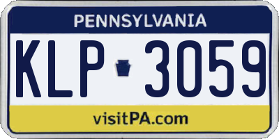 PA license plate KLP3059