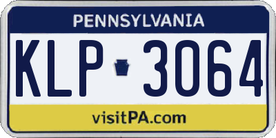 PA license plate KLP3064