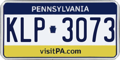 PA license plate KLP3073