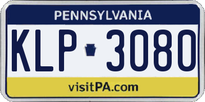 PA license plate KLP3080