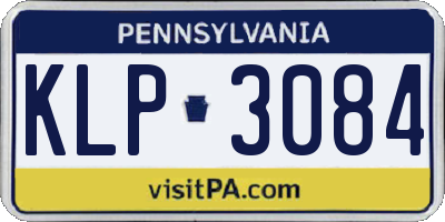 PA license plate KLP3084