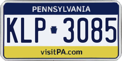 PA license plate KLP3085