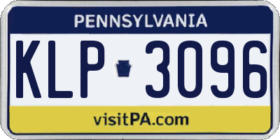 PA license plate KLP3096