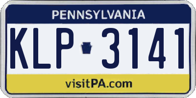PA license plate KLP3141