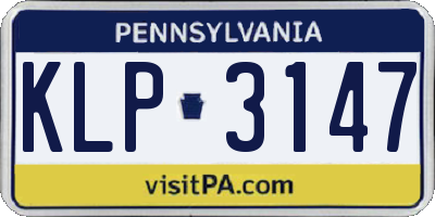 PA license plate KLP3147