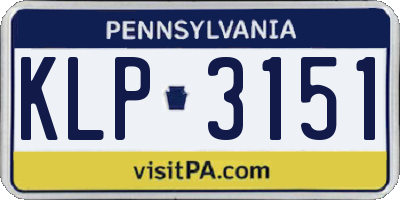 PA license plate KLP3151
