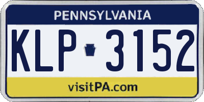 PA license plate KLP3152