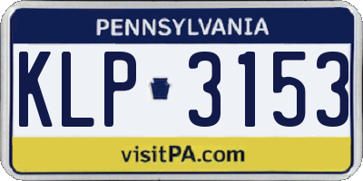 PA license plate KLP3153