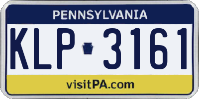 PA license plate KLP3161