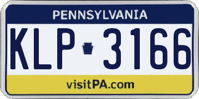 PA license plate KLP3166