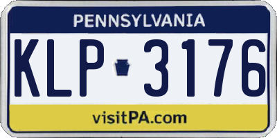 PA license plate KLP3176