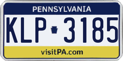 PA license plate KLP3185