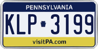PA license plate KLP3199