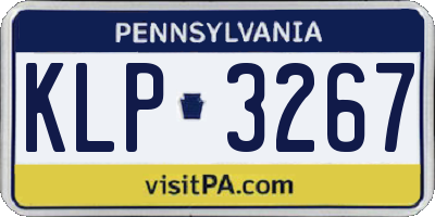 PA license plate KLP3267